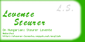 levente steurer business card